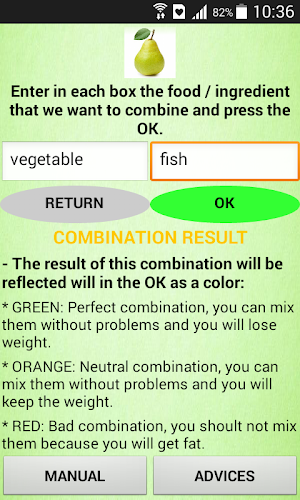 Dissociated diet - Food combin Screenshot 3