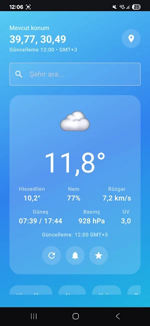 Hava Durumu - Hava Tahmini Screenshot 1