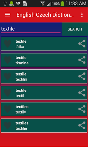 Free English Czech Dictionary Screenshot 1
