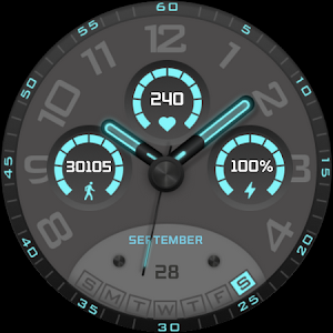 Fluorescent Blue- for wear os Screenshot 1