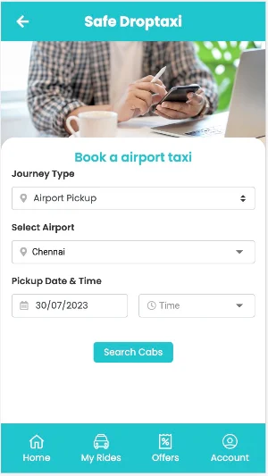 Safe Drop Taxi - Booking App Screenshot 2