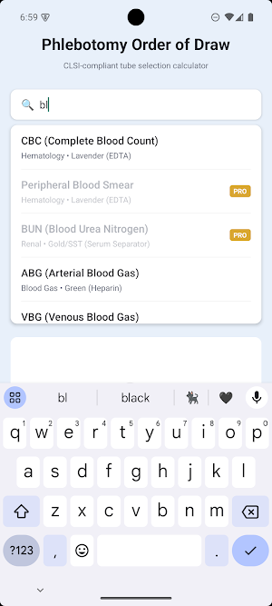 POD-Phlebotomy Order of Draw Screenshot 1