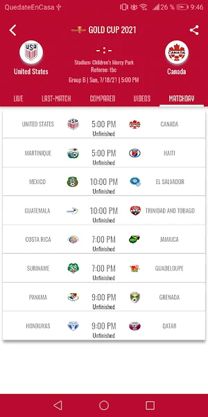 USA Soccer Team - Gold Cup Screenshot 2