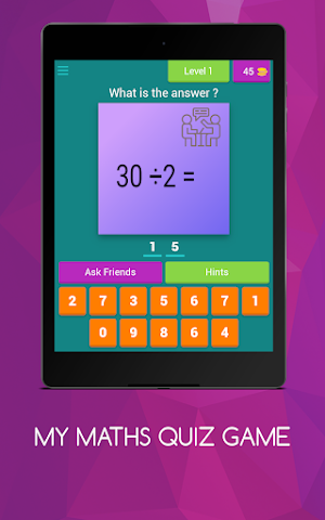 MY MATHS QUIZ GAME Screenshot 2