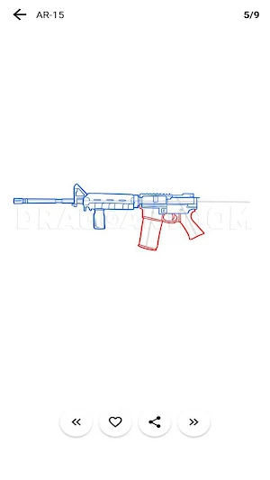 How To Draw Weapons by step Screenshot 3