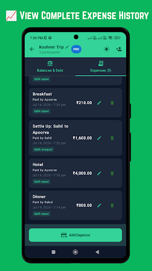Split Expense Calculator Screenshot 2