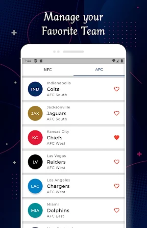kansas City - Football Live Score & Schedule Screenshot 2