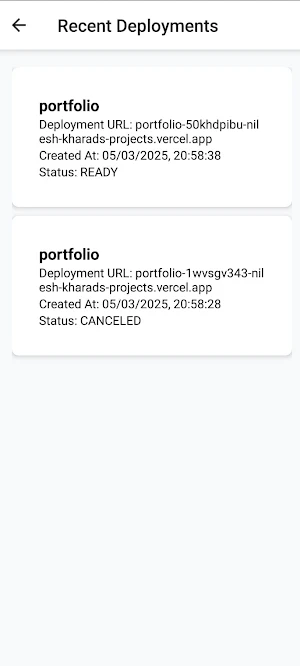 Vercel Manager Screenshot 3