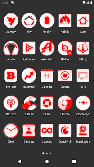Inverted White Red Icon Pack Screenshot 1