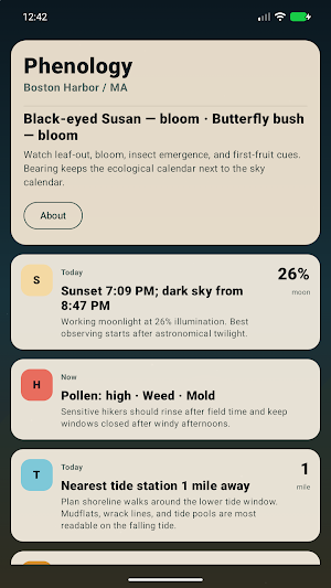 Bearing: Field Almanac Screenshot 3