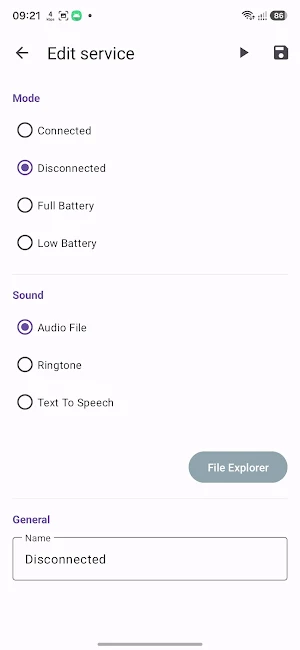 Battery Sound Notification Screenshot 1