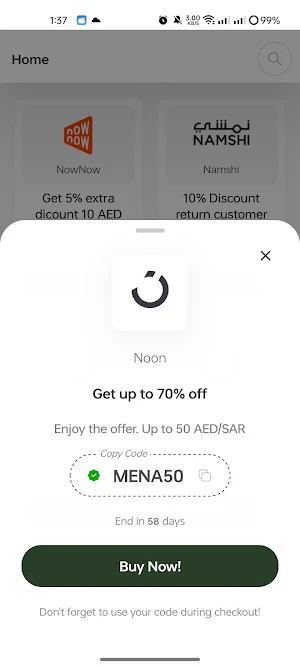 Mena Coupon - GCC Deals, Offer Screenshot 3