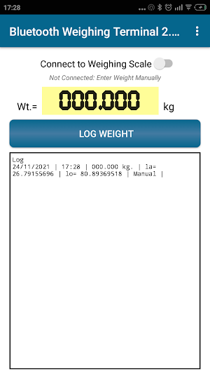 Bluetooth Weight Terminal 2.0 Screenshot 1