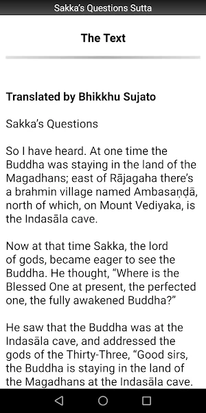 Sakka’s Questions - Buddhism Screenshot 1