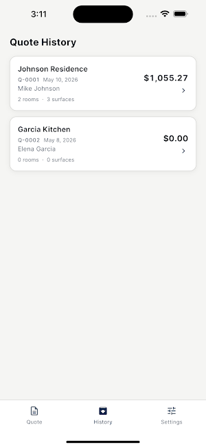 Painter Quote Pro: Estimate Screenshot 1