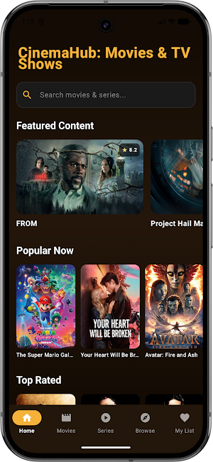 CinemaHub: Movies & TV Shows Screenshot 2