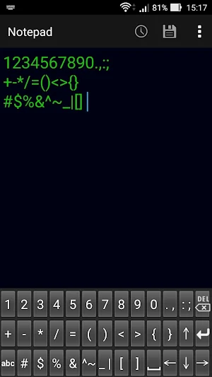 Space saving QWERTY keyboard Screenshot 2