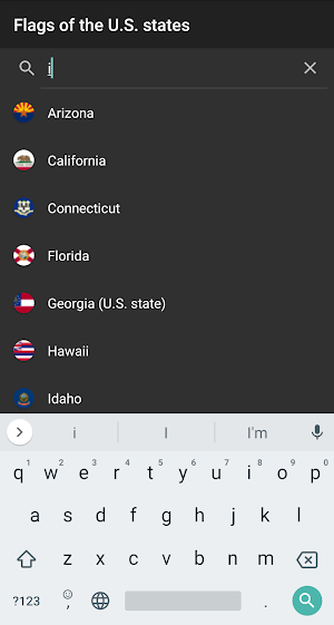 US states Quiz Screenshot 2