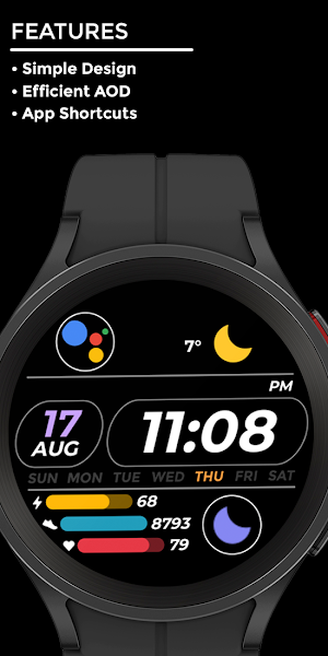 Nighty Digital 09 - watch face Screenshot 1