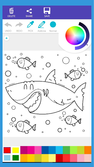 Whale and Shark Coloring Book Screenshot 2