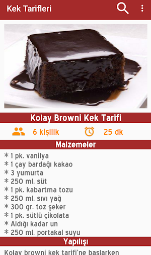 İnternetsiz Kek Tarifleri 100+ Screenshot 3