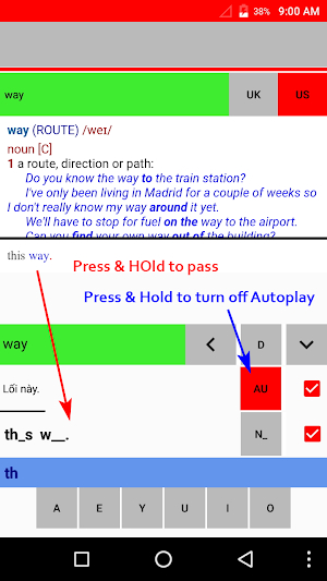 My Vocabulary Screenshot 1
