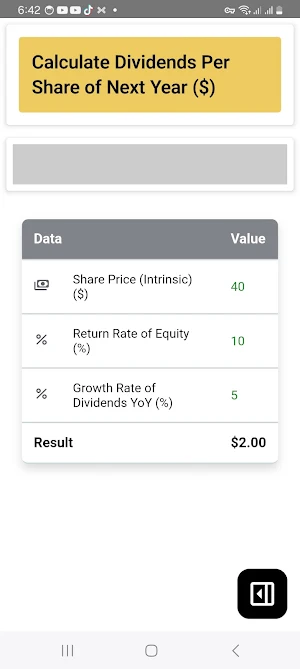 Intrinsic Share Price Calc Screenshot 3