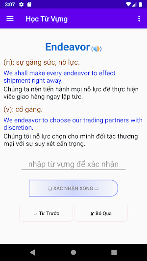 HVOC - Học Từ Vựng Tiếng Anh T Screenshot 0