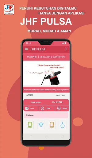 JHF PULSA - Aplikasi Agen Pulsa, PLN & PPOB Screenshot 2