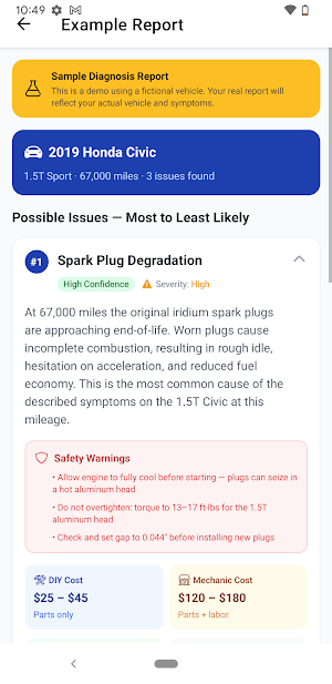 MIMP: Car Diagnosis & Repair Screenshot 2