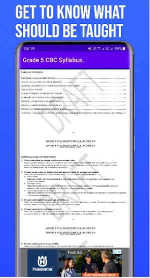 Grade 5 CBC Syllabus Guide Screenshot 1