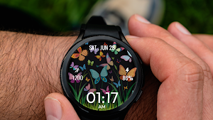 Cute Spring ButterflyWatchFace Screenshot 0