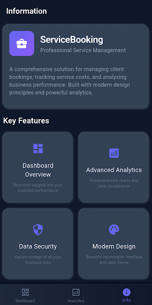 WinService Booking Screenshot 1