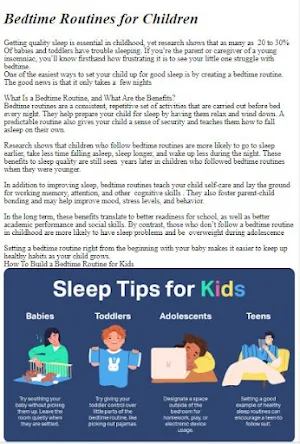 How to Make Children's Bedtime Screenshot 0