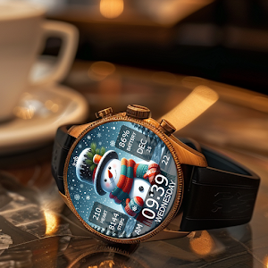 Key WF55 Snowman Watch Face Screenshot 3