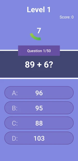 Math Quiz : Brain Game Screenshot 1