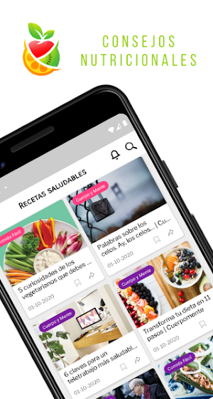 Recetas saludables y fáciles App Screenshot 1