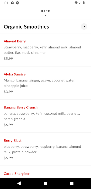 Green's Natural Foods Screenshot 2