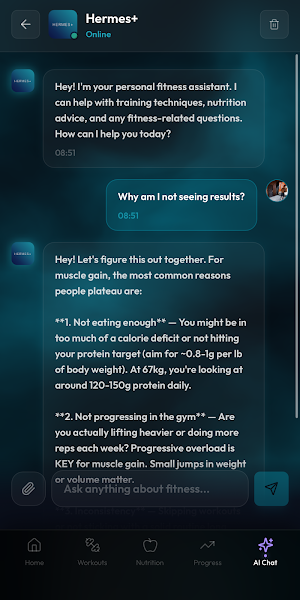 Hermes+: Gym Workout & Macros Screenshot 3