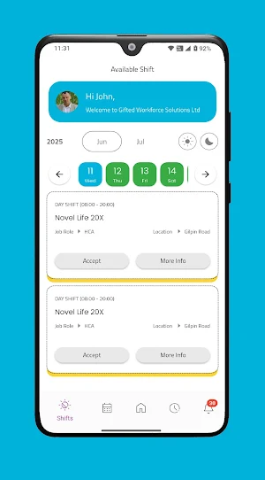 Gifted Workforce Solutions App Screenshot 2