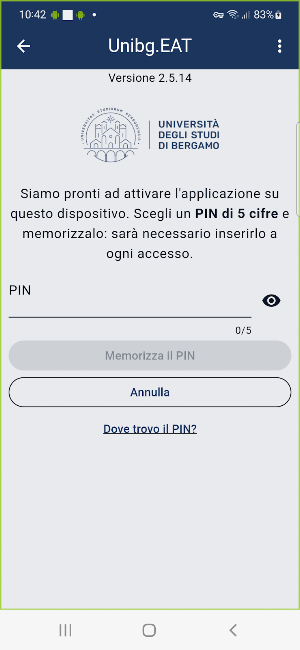 Unibg.EAT Screenshot 2
