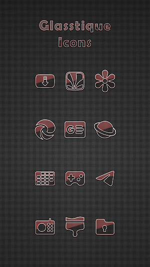 Glasstique Red Icons screenshot 3