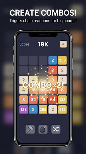 2048 Merge Numbers Puzzle Screenshot 3