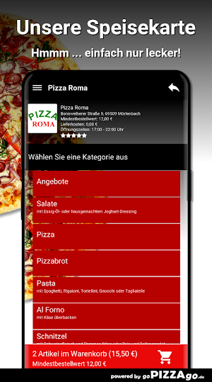 Pizza Roma Mörlenbach Screenshot 3