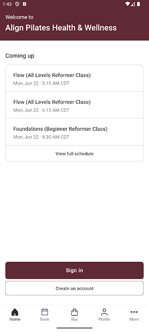 Align Pilates Enterprise Screenshot 1