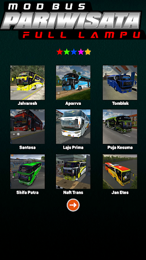 Mod Bus Pariwisata Full Lampu Screenshot 1