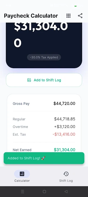 Hourly to Salary Calculator Screenshot 3