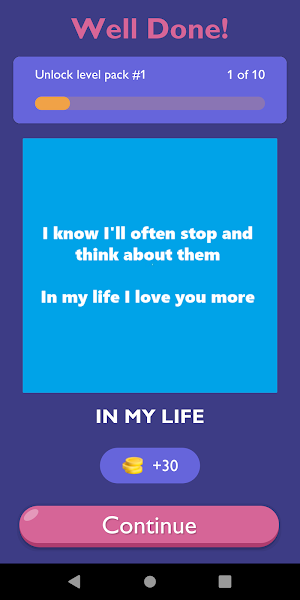 Guess The Beatles Song Lyrics Screenshot 1