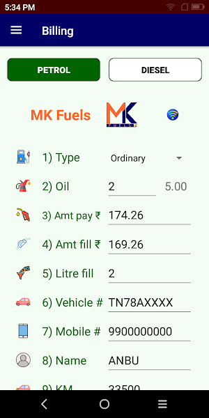 MK Fuels Screenshot 2