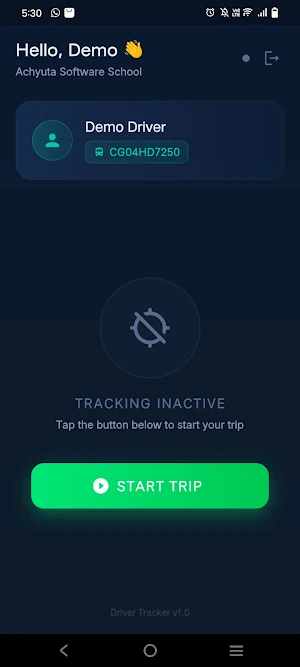 Sunshine Academy Driver App Screenshot 2